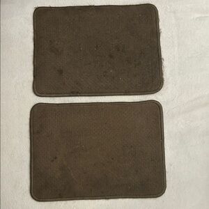 Set of Two Brown Car Mats